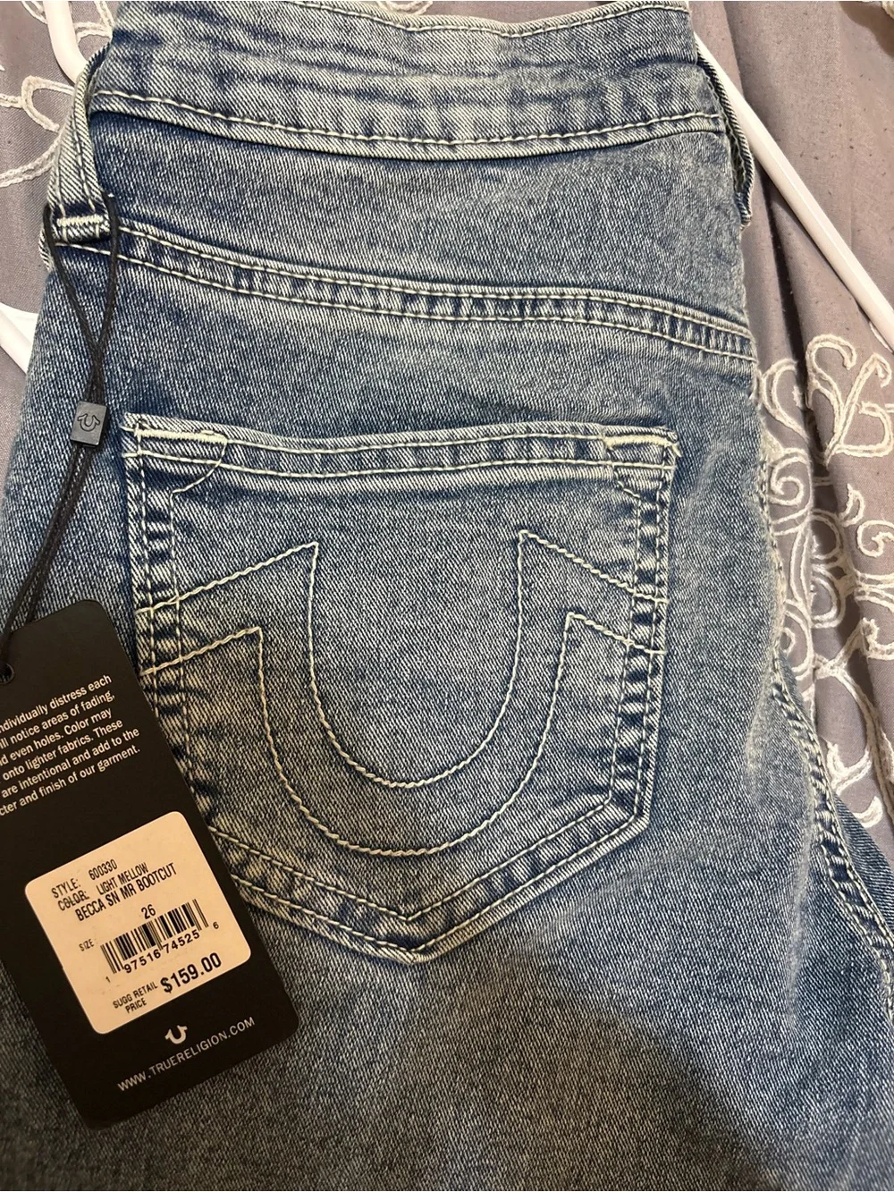 True Religion Becca Bootcut Jeans Size 26 NWT Light Melon